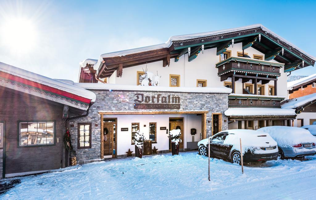 Pension Restaurant Dorfalm Leogang Buitenkant foto